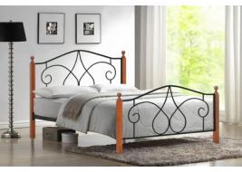Wooden and metal bed 4