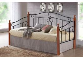 Wooden & metal upholstery bed